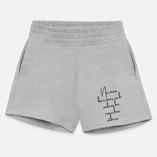 No man becomes rich unless he enriches others