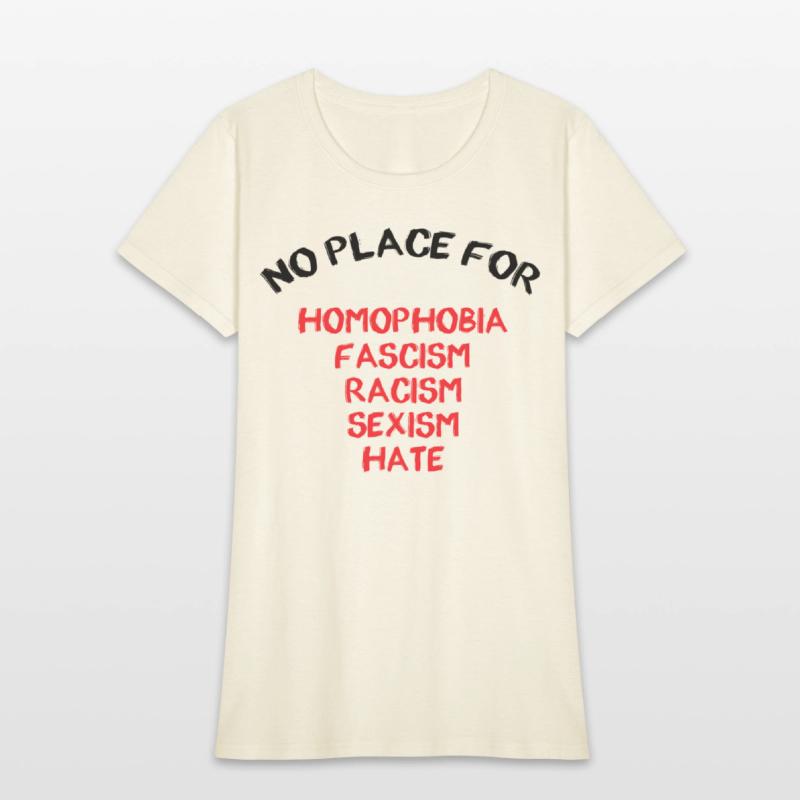 NO PLACE FOR HOMOPHOBIA FASCISM RACISM SEXISM HATE