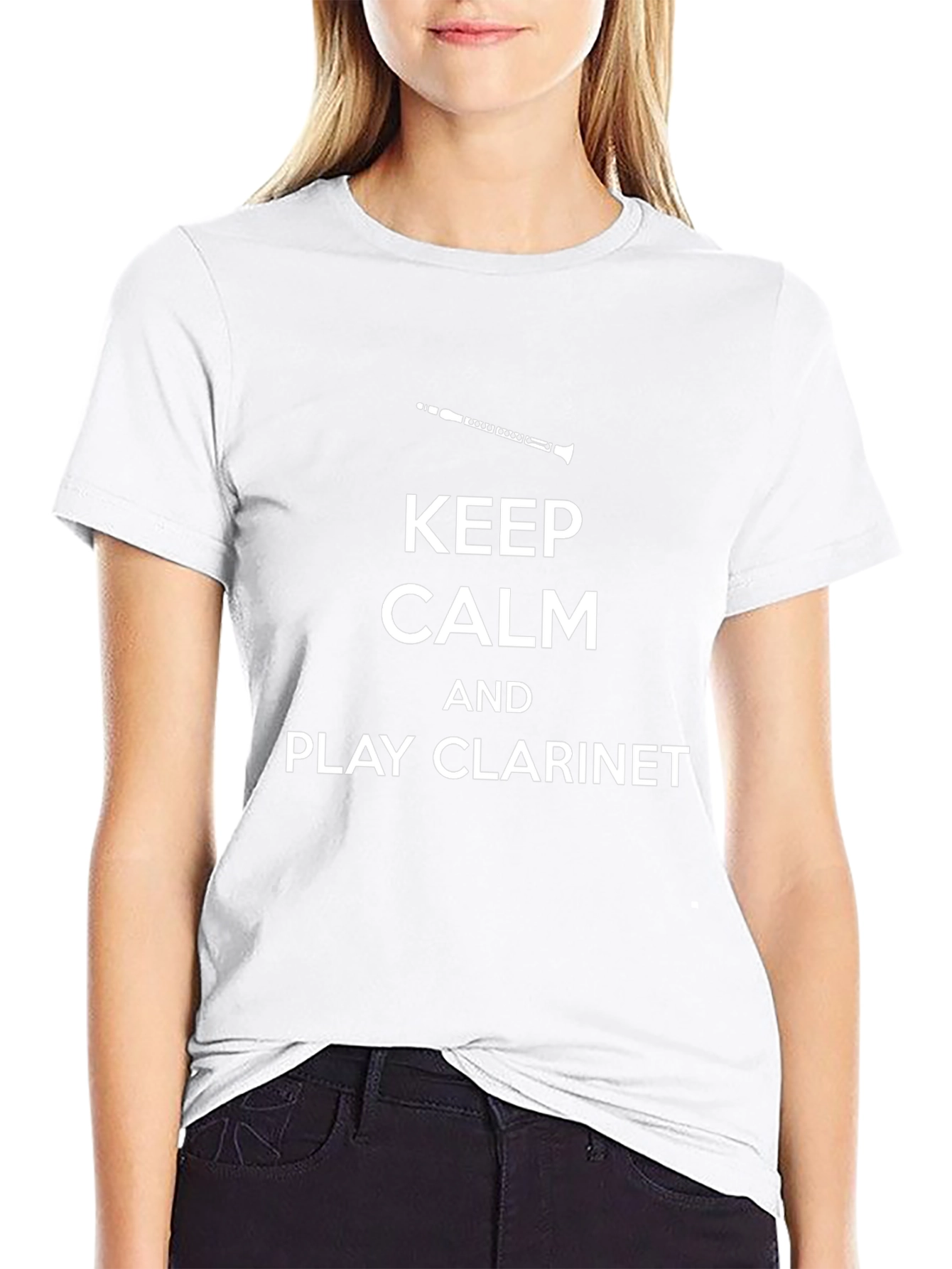 Keep Calm and Play Clarinet Black T-Shirt
