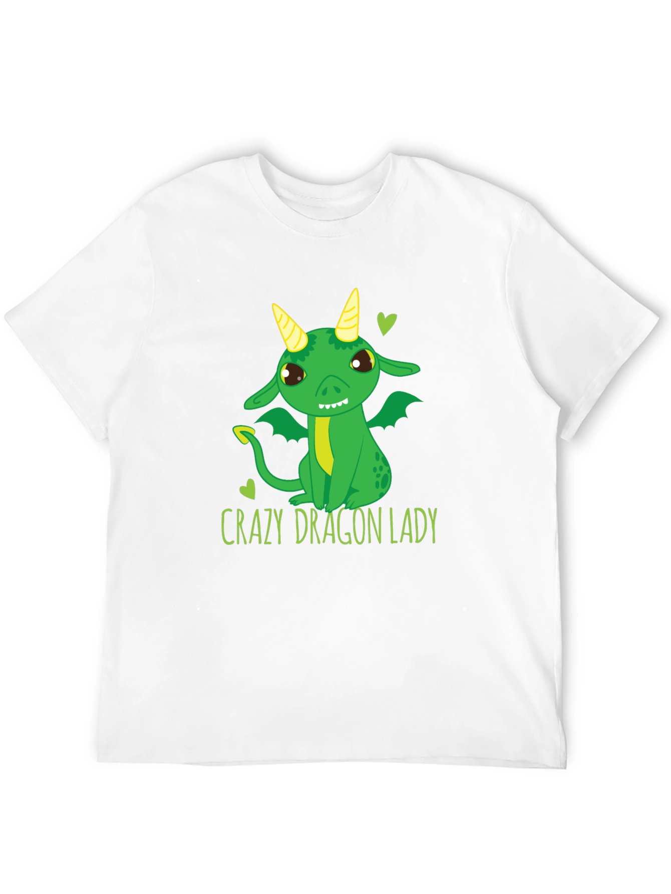 Crazy Dragon Lady T-Shirt Black Cute Cartoon