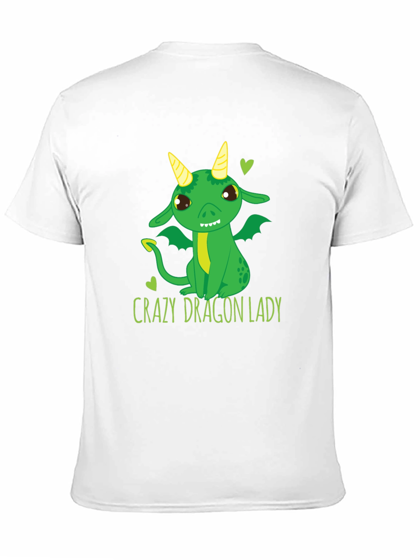 Crazy Dragon Lady T-Shirt Black Cute Cartoon
