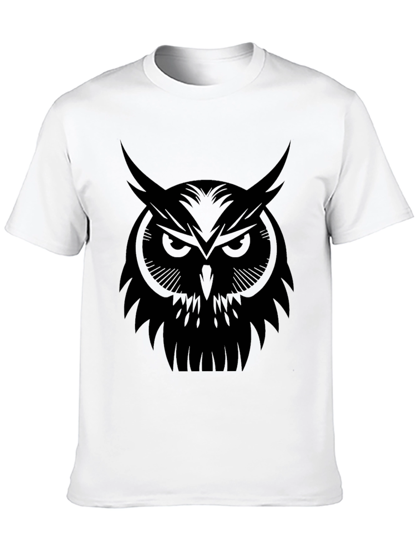 Mens Black Owl Graphic Tee