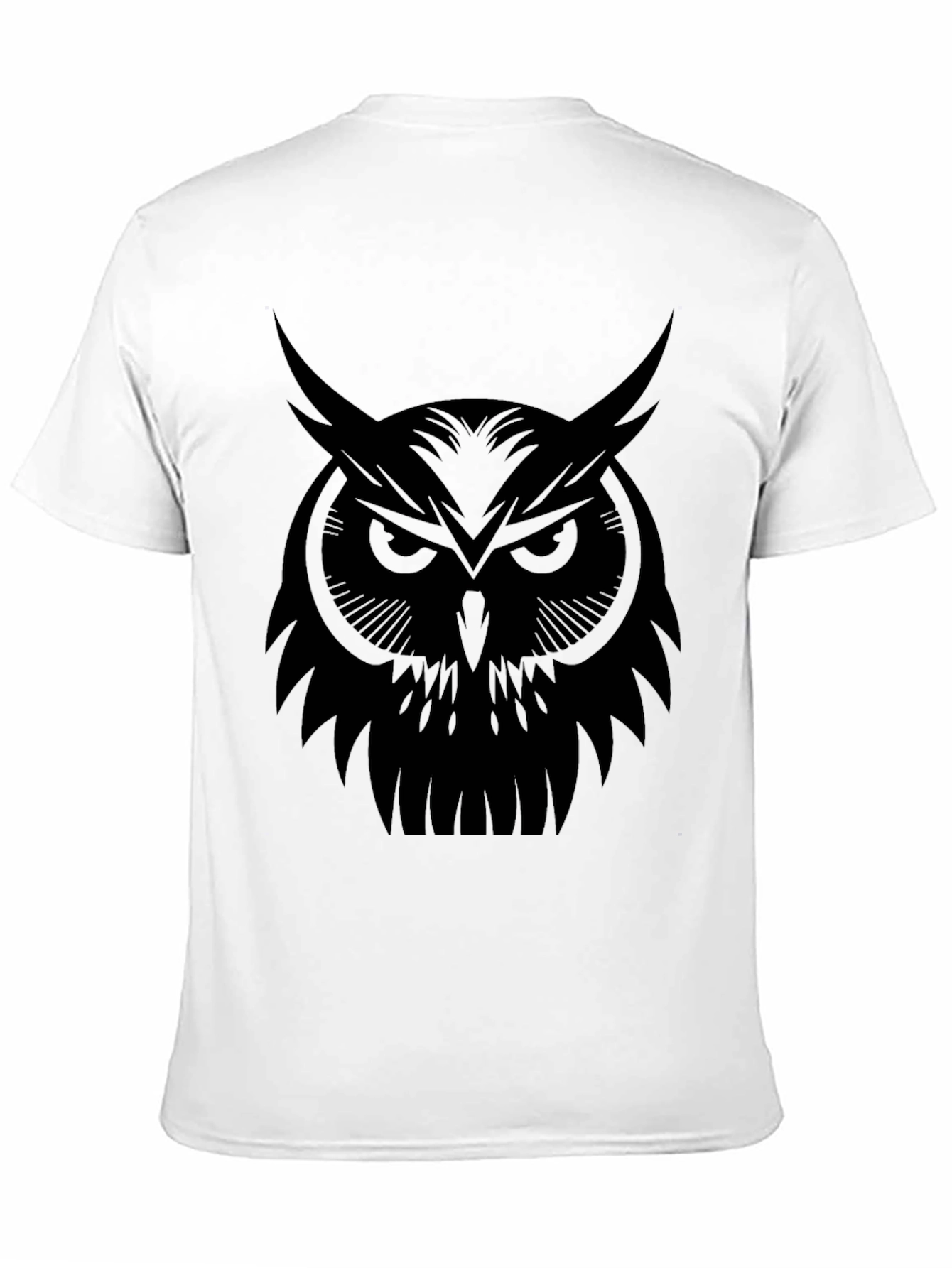 Mens Black Owl Graphic Tee