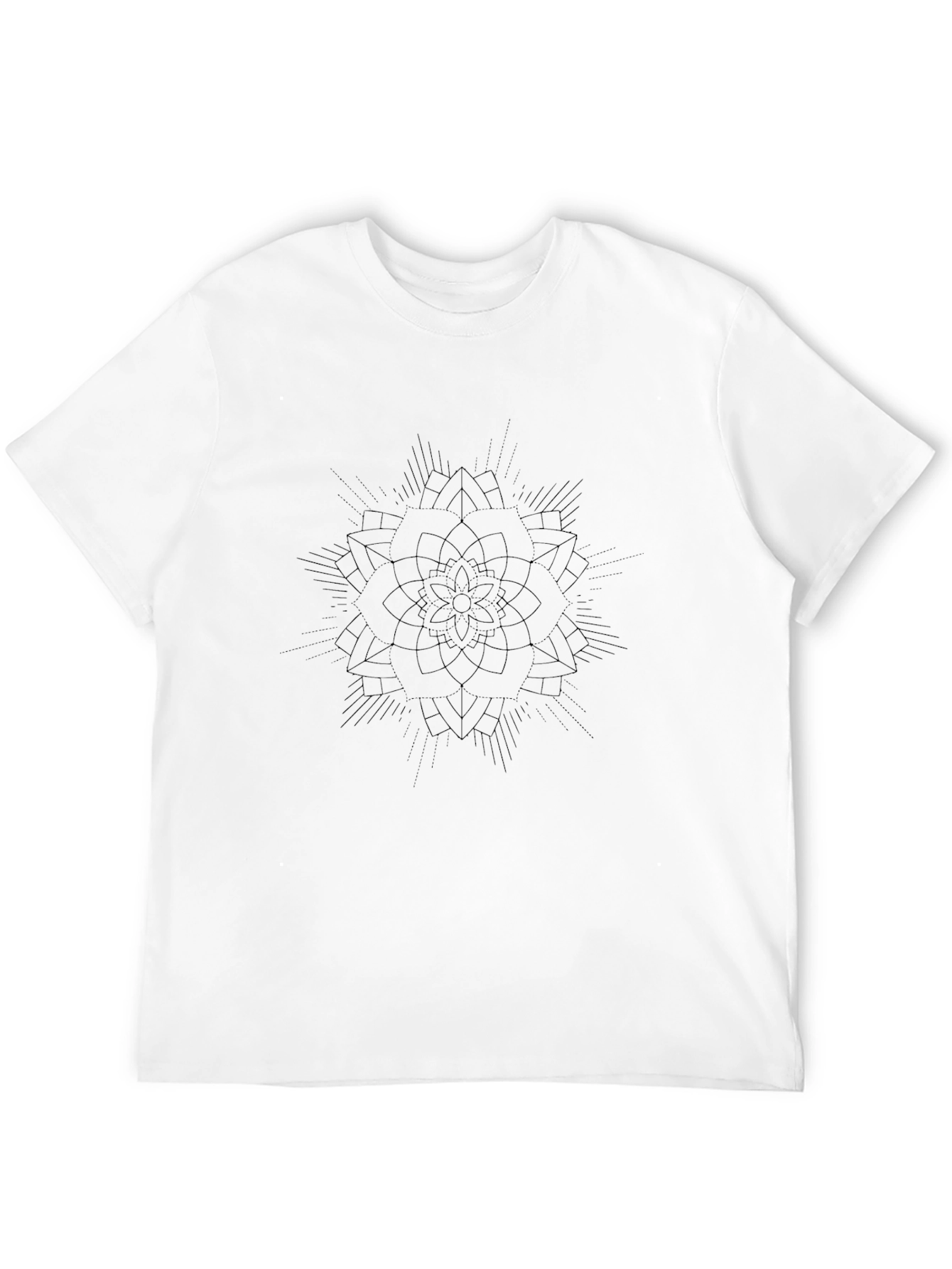Black Graphic Tee - Mandala Design