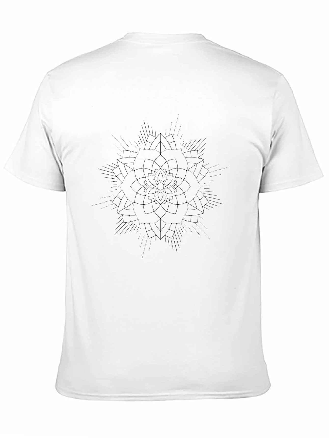 Black Graphic Tee - Mandala Design