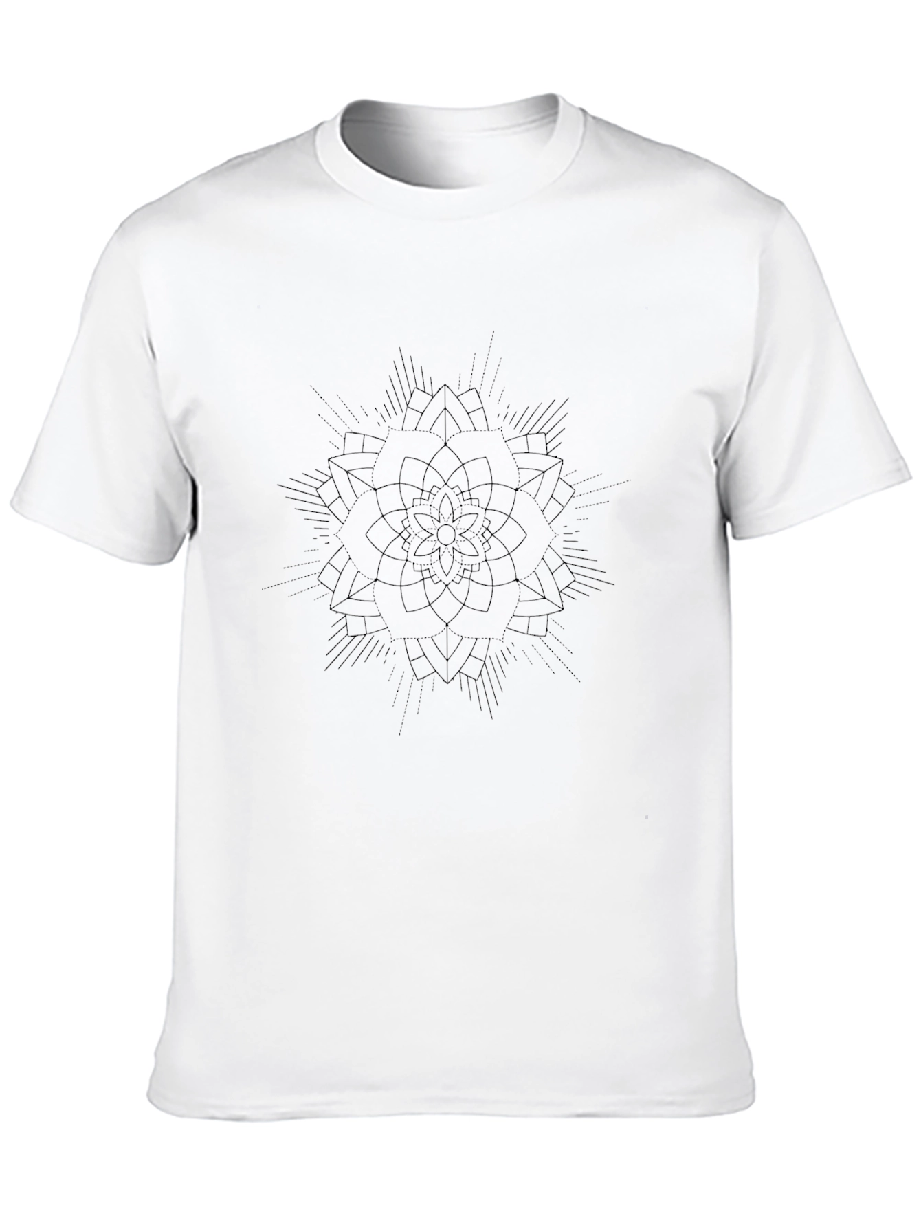 Black Graphic Tee - Mandala Design