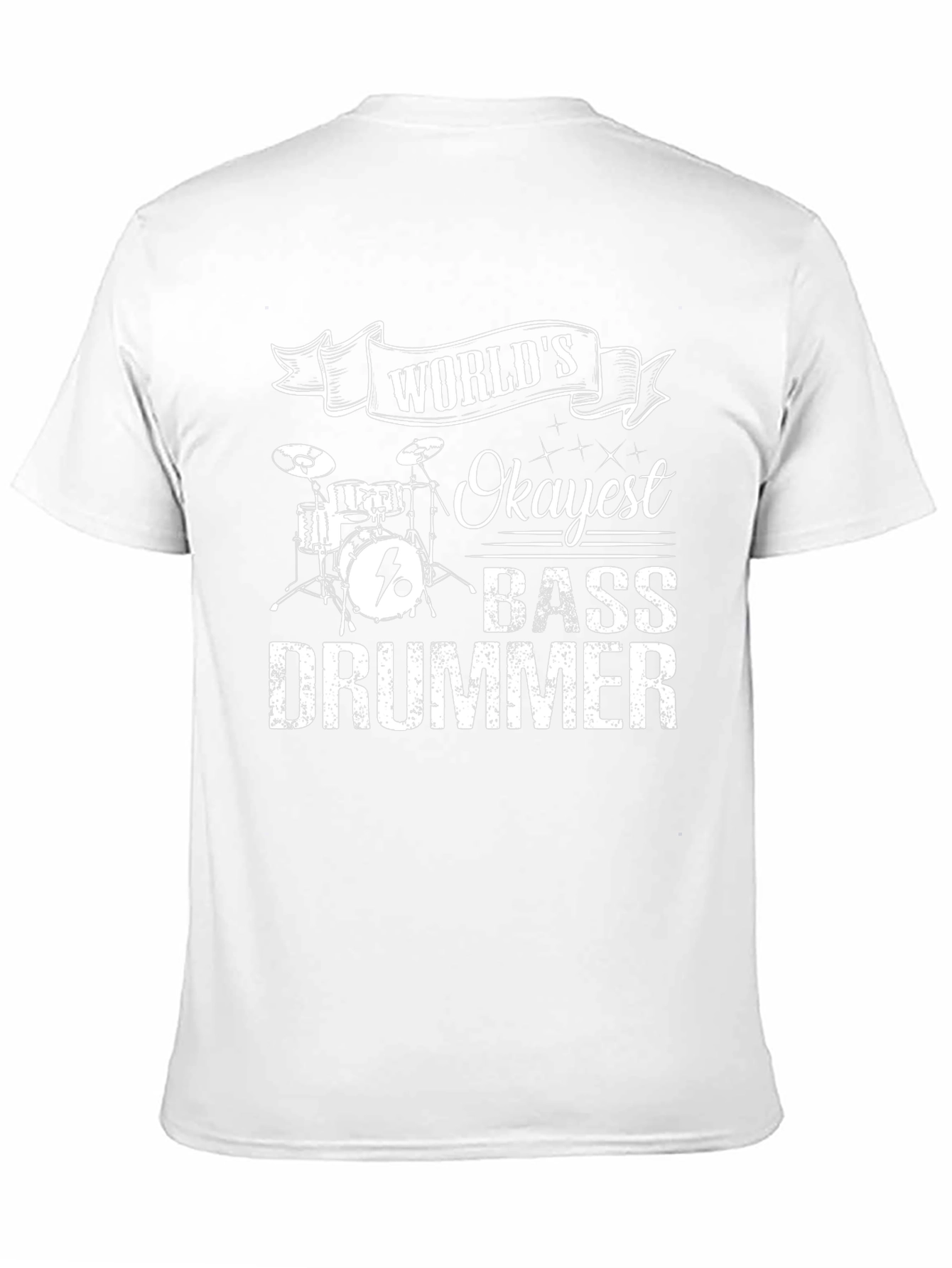 Worlds Okayest Bass Drummer Black T-Shirt