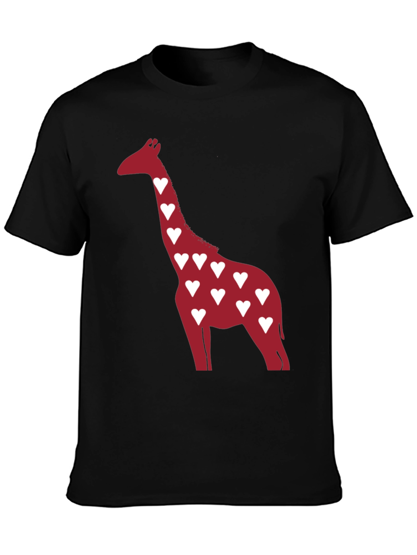 Heart Giraffe Graphic Tee - Stylish Casual Wear