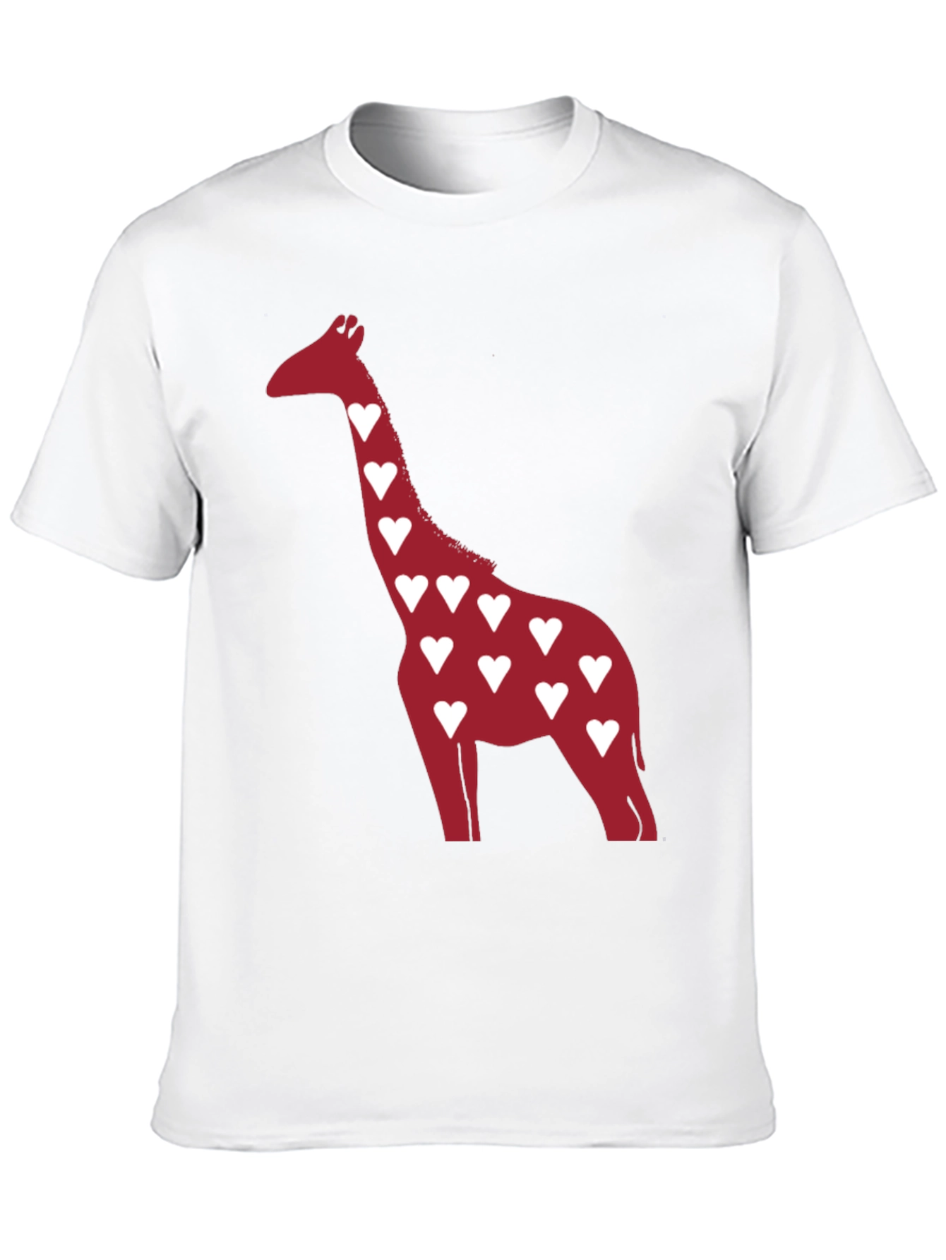 Heart Giraffe Graphic Tee - Stylish Casual Wear
