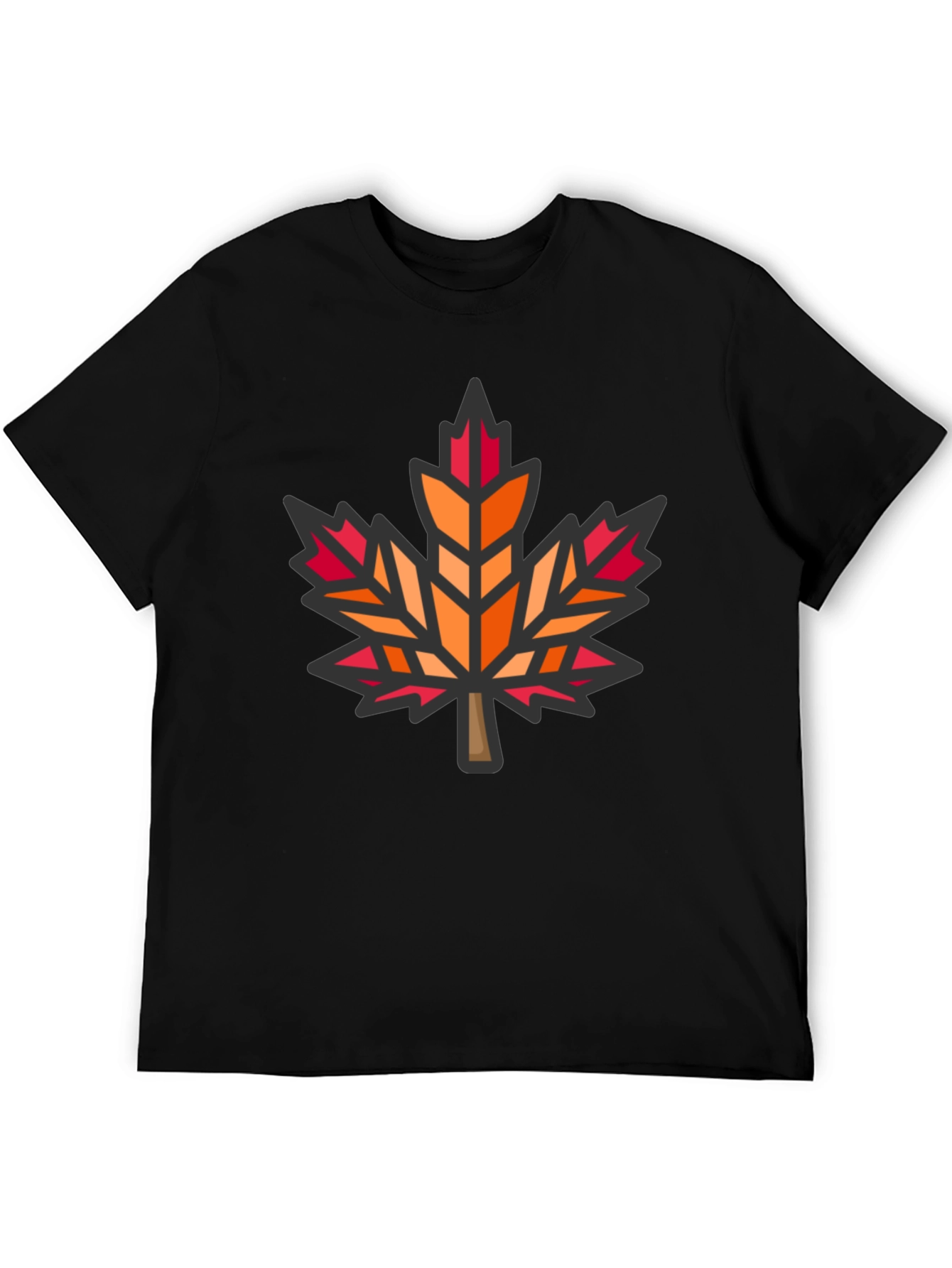 Maple Leaf Graphic Black T-Shirt