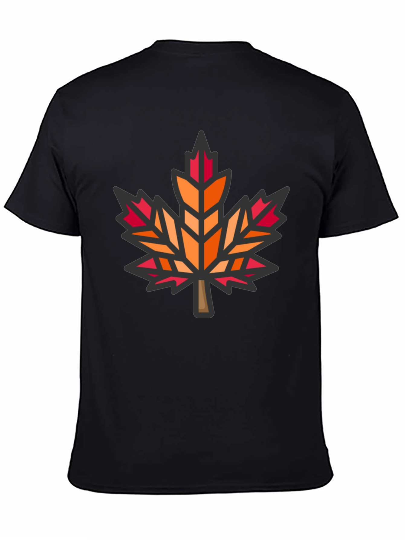 Maple Leaf Graphic Black T-Shirt