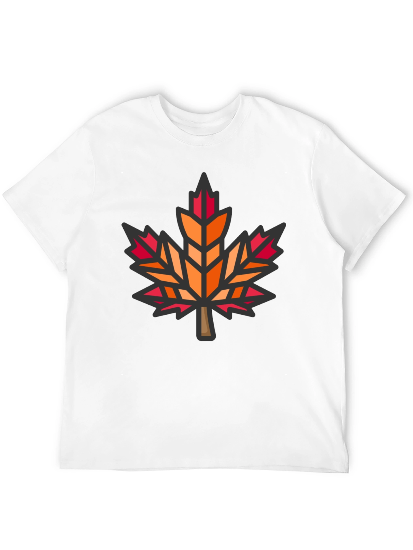 Maple Leaf Graphic Black T-Shirt