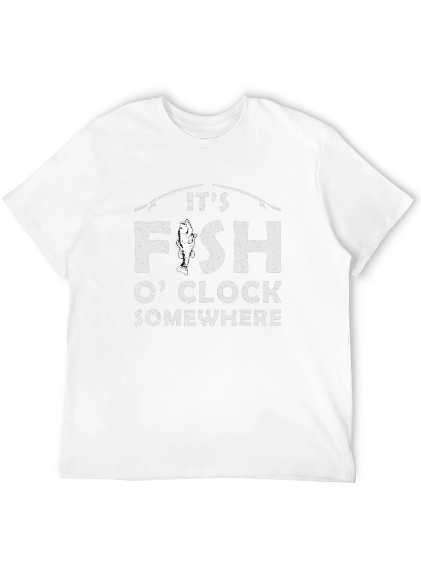 Its Fish OClock Somewhere Black Graphic Tee