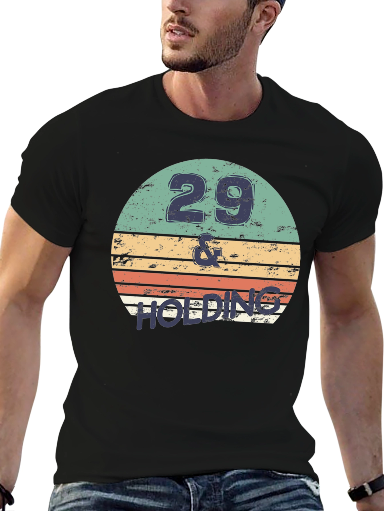 29 & Holding Birthday T-Shirt Retro Design