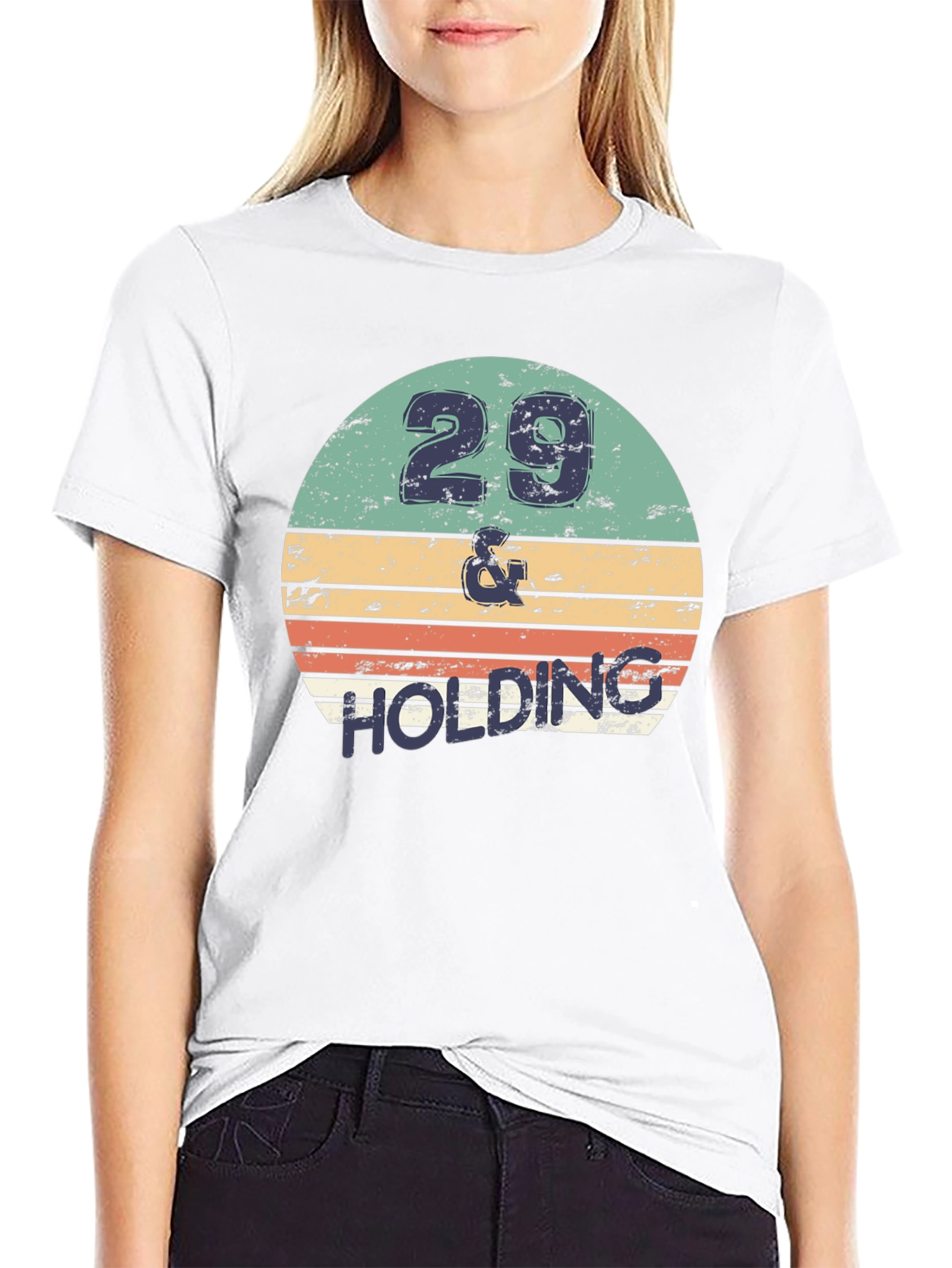 29 & Holding Birthday T-Shirt Retro Design