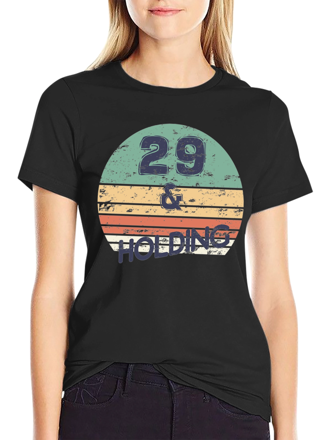 29 & Holding Birthday T-Shirt Retro Design