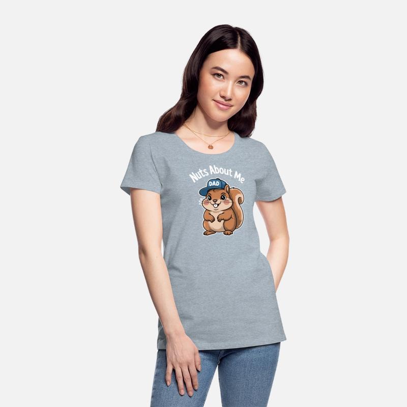 Nuts About Dad Squirrel Humor Design