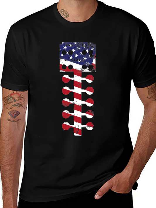 American Flag Drag Racing Tree T-Shirt