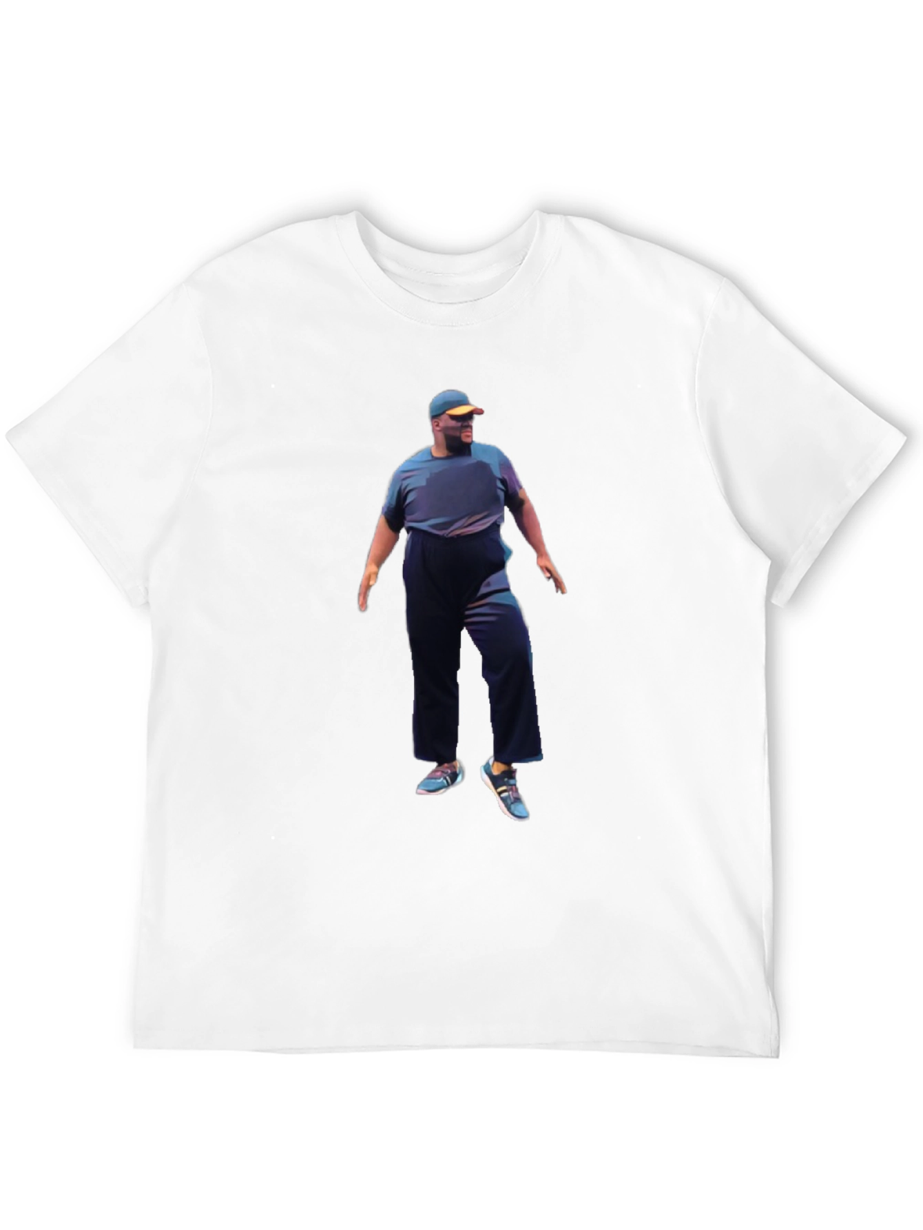 Mans Black T-Shirt with Digital Image