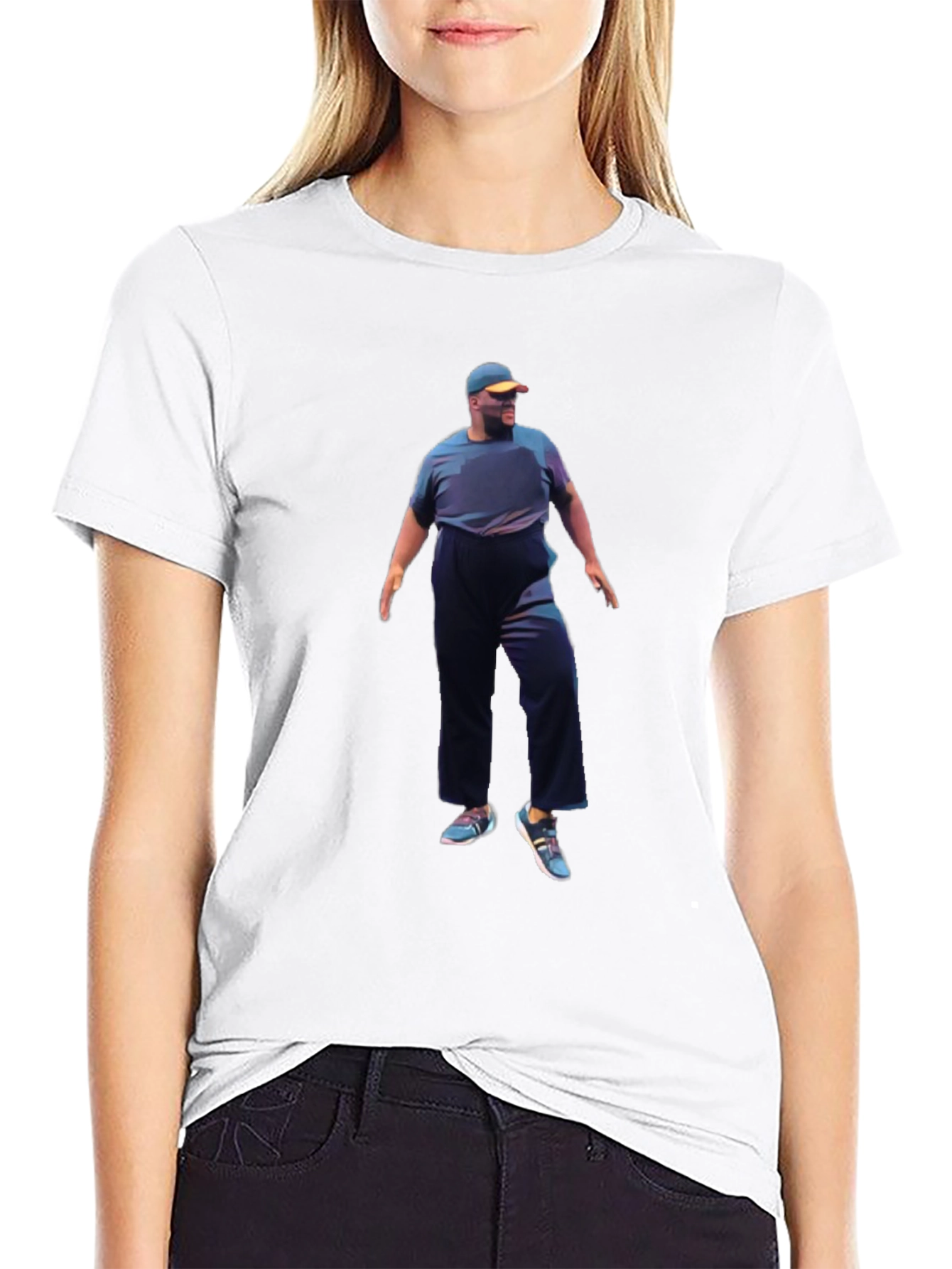 Mans Black T-Shirt with Digital Image