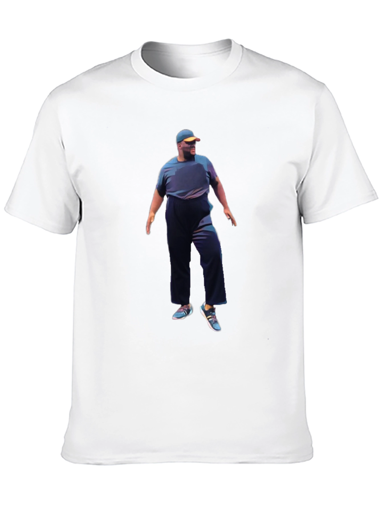 Mans Black T-Shirt with Digital Image