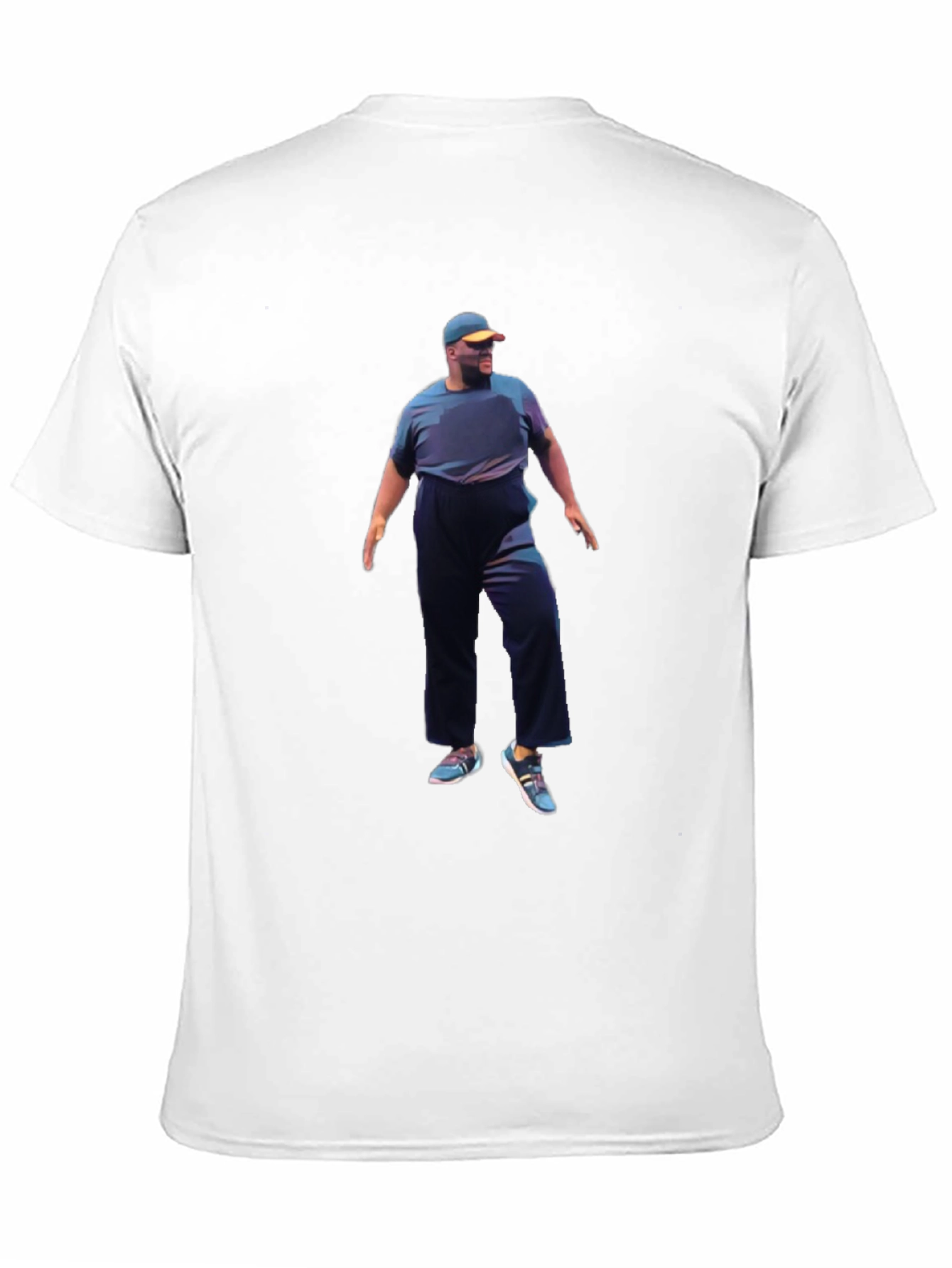 Mans Black T-Shirt with Digital Image