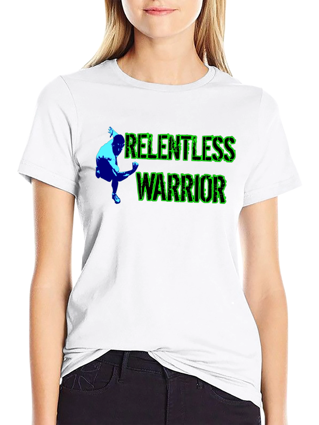 Relentless Warrior Black Graphic Tee
