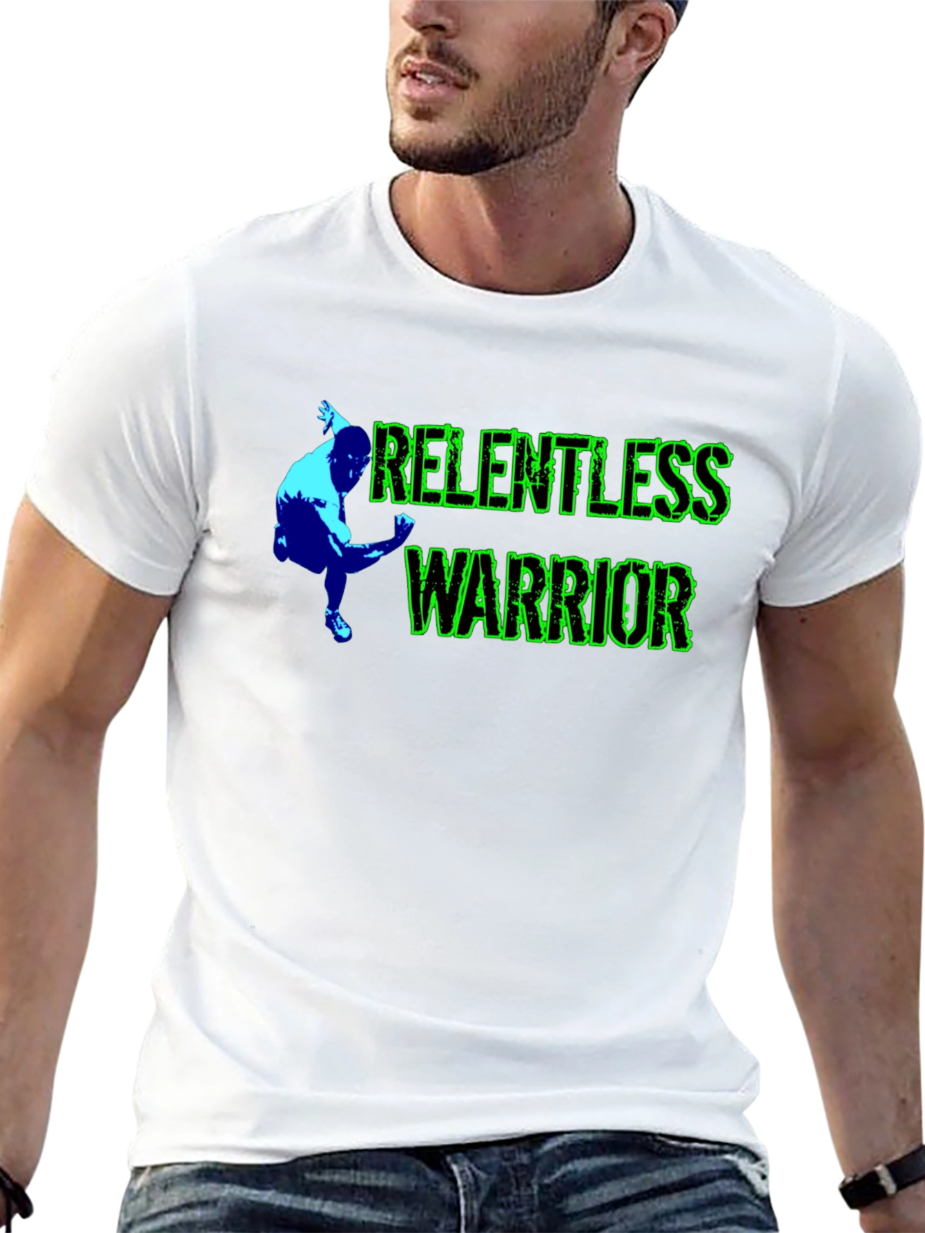 Relentless Warrior Black Graphic Tee