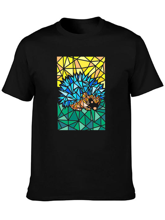 Abstract Hedgehog T-Shirt - Geometric Style