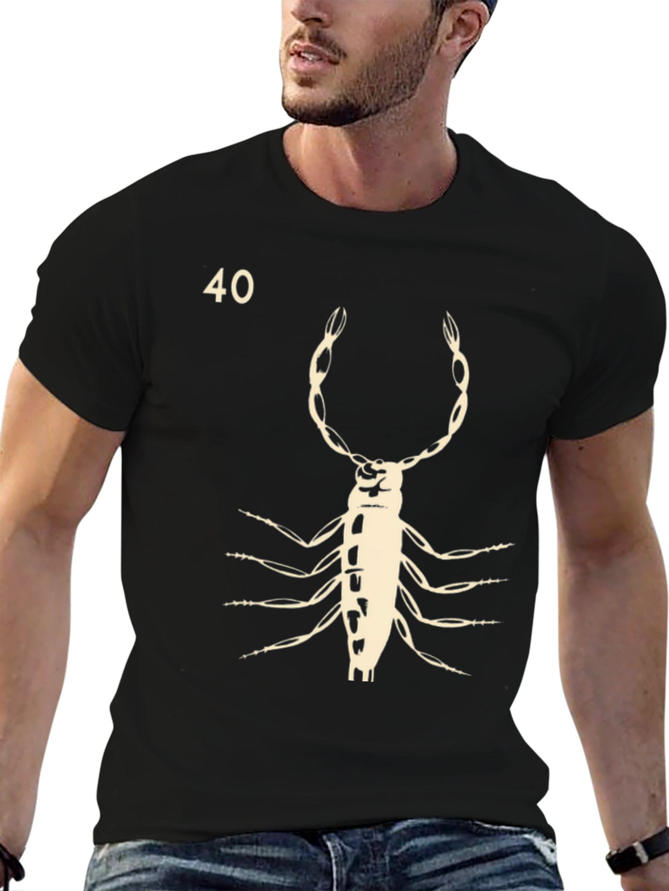 Insect Graphic T-Shirt - Black Cotton Tee