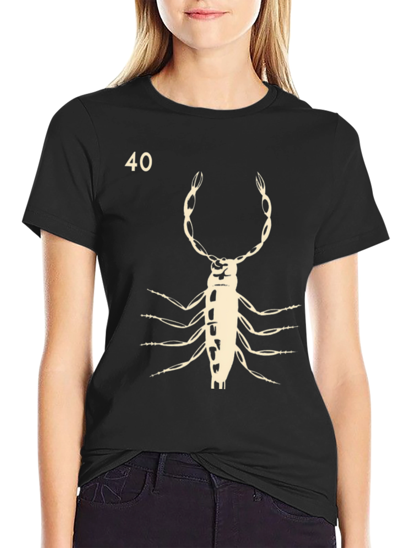 Insect Graphic T-Shirt - Black Cotton Tee