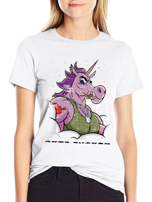 Badass Unicorn Graphic Tee - Mens Black T-Shirt