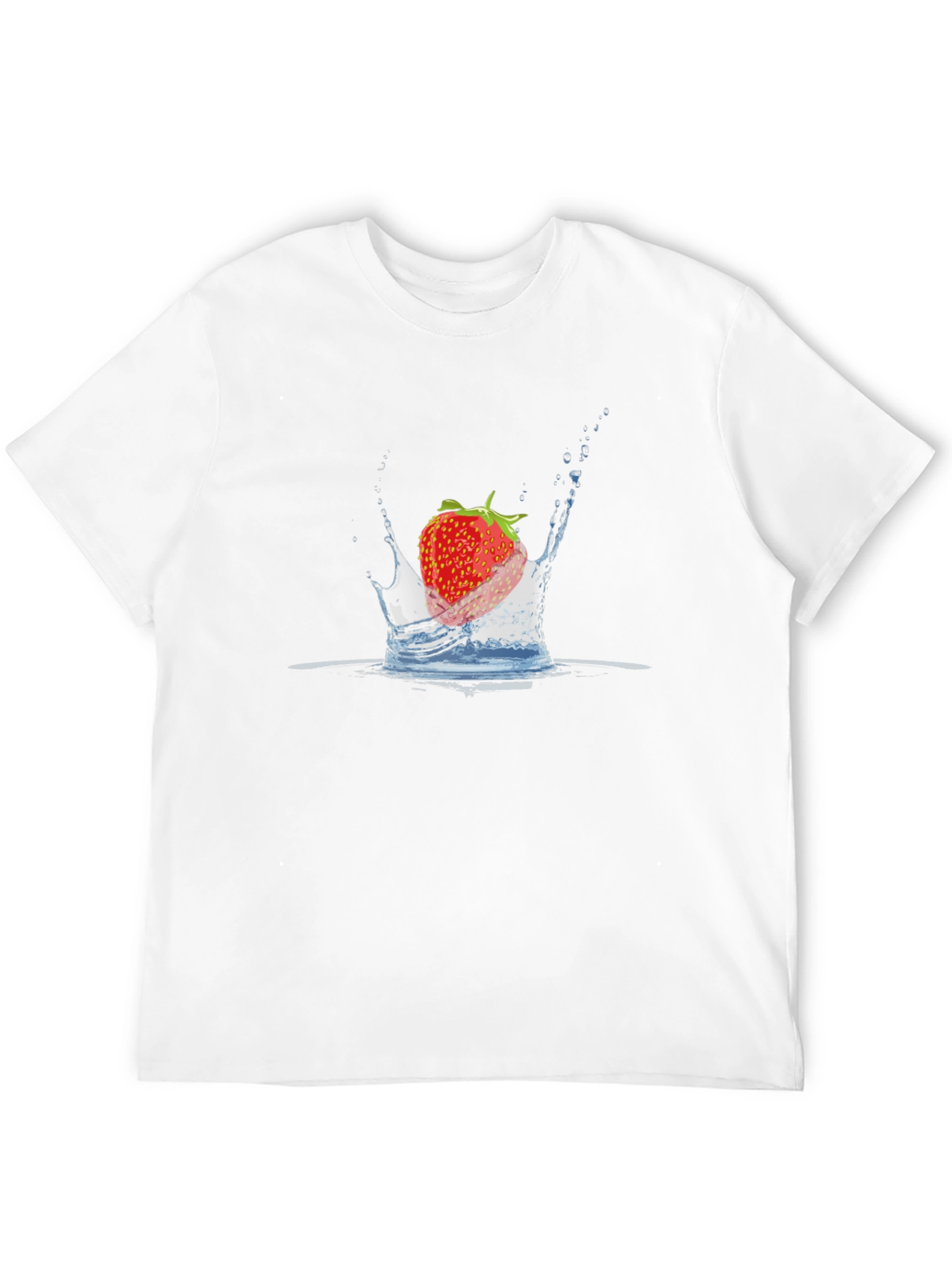 Strawberry Splash Black T-Shirt