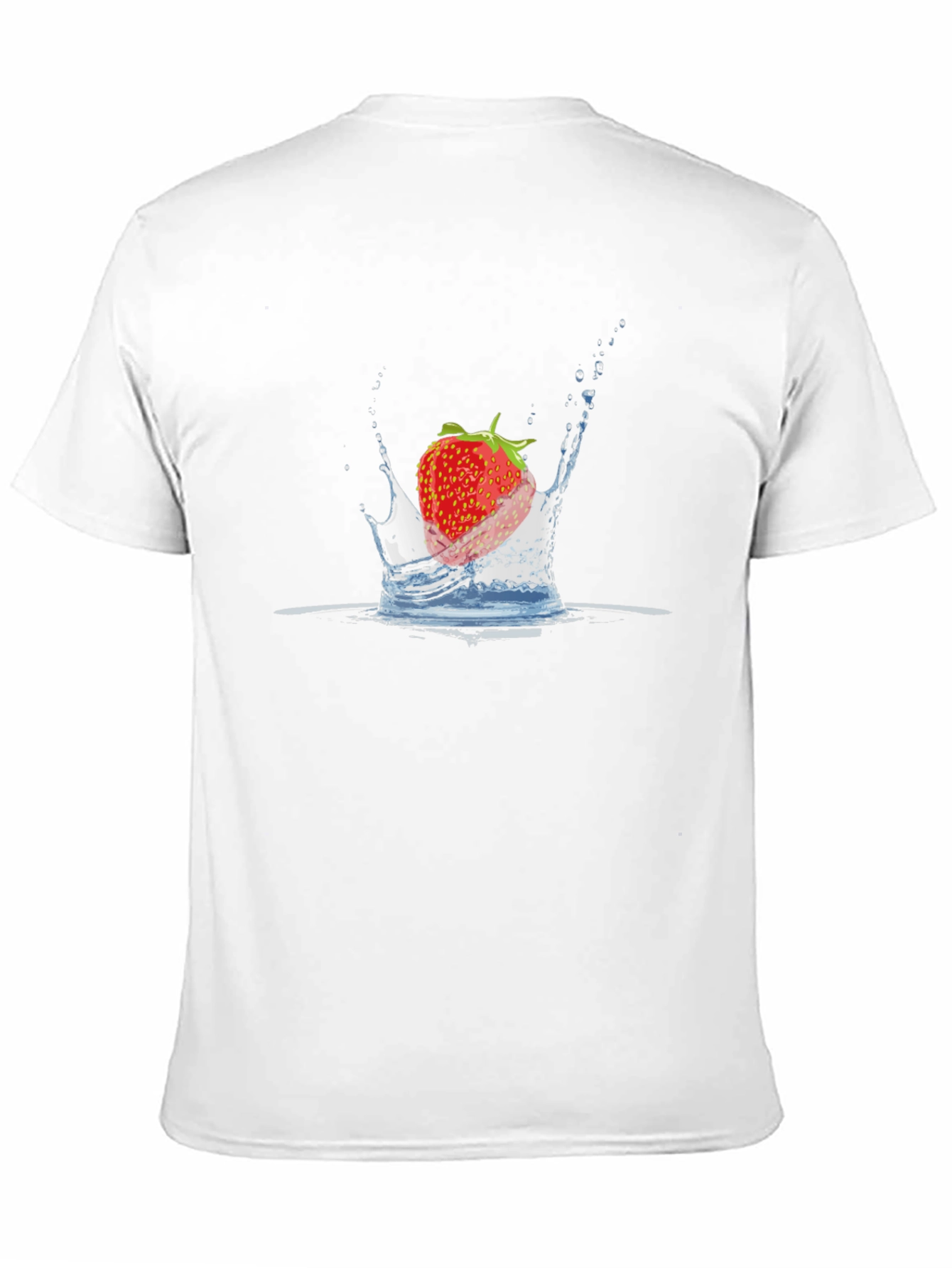 Strawberry Splash Black T-Shirt