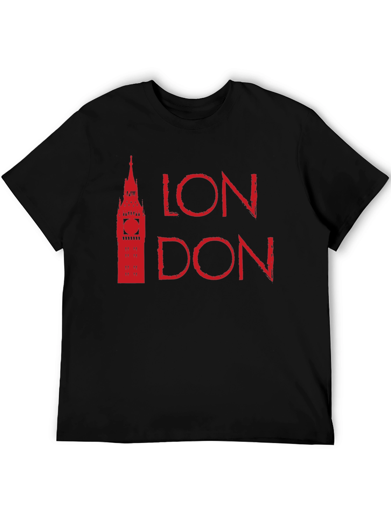 London Big Ben Graphic Black T-Shirt