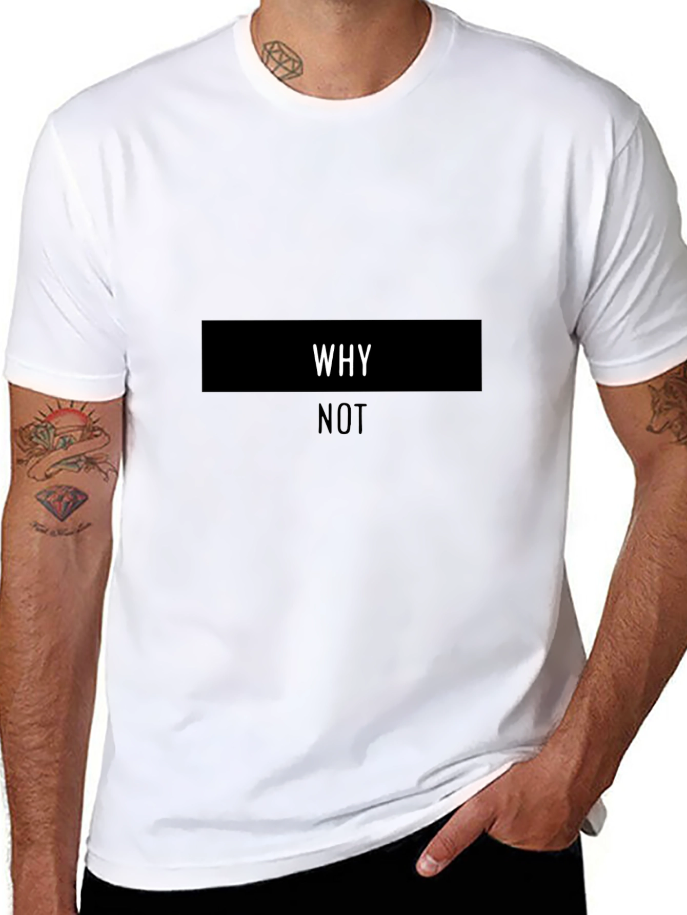 Why Not Graphic Tee - Stylish Black Cotton T-Shirt