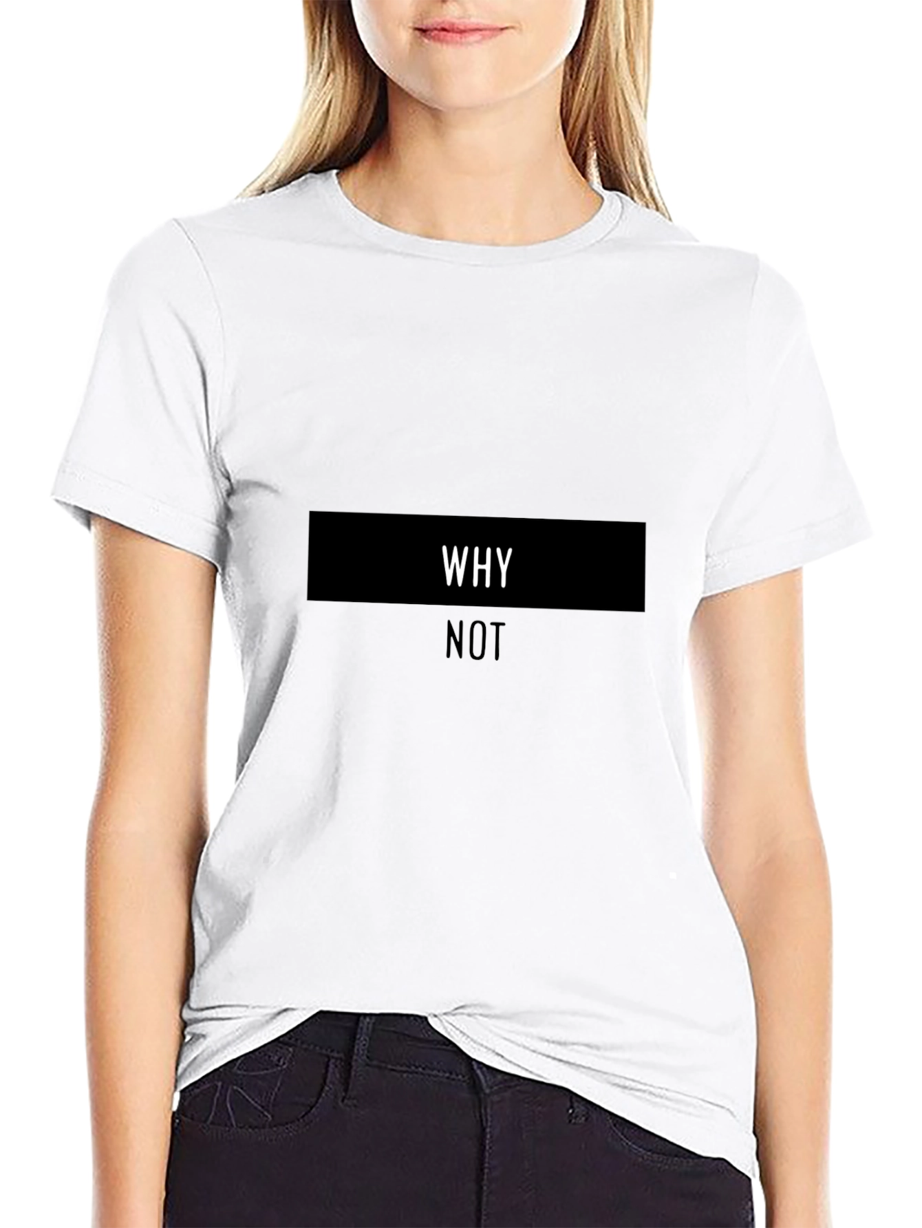 Why Not Graphic Tee - Stylish Black Cotton T-Shirt
