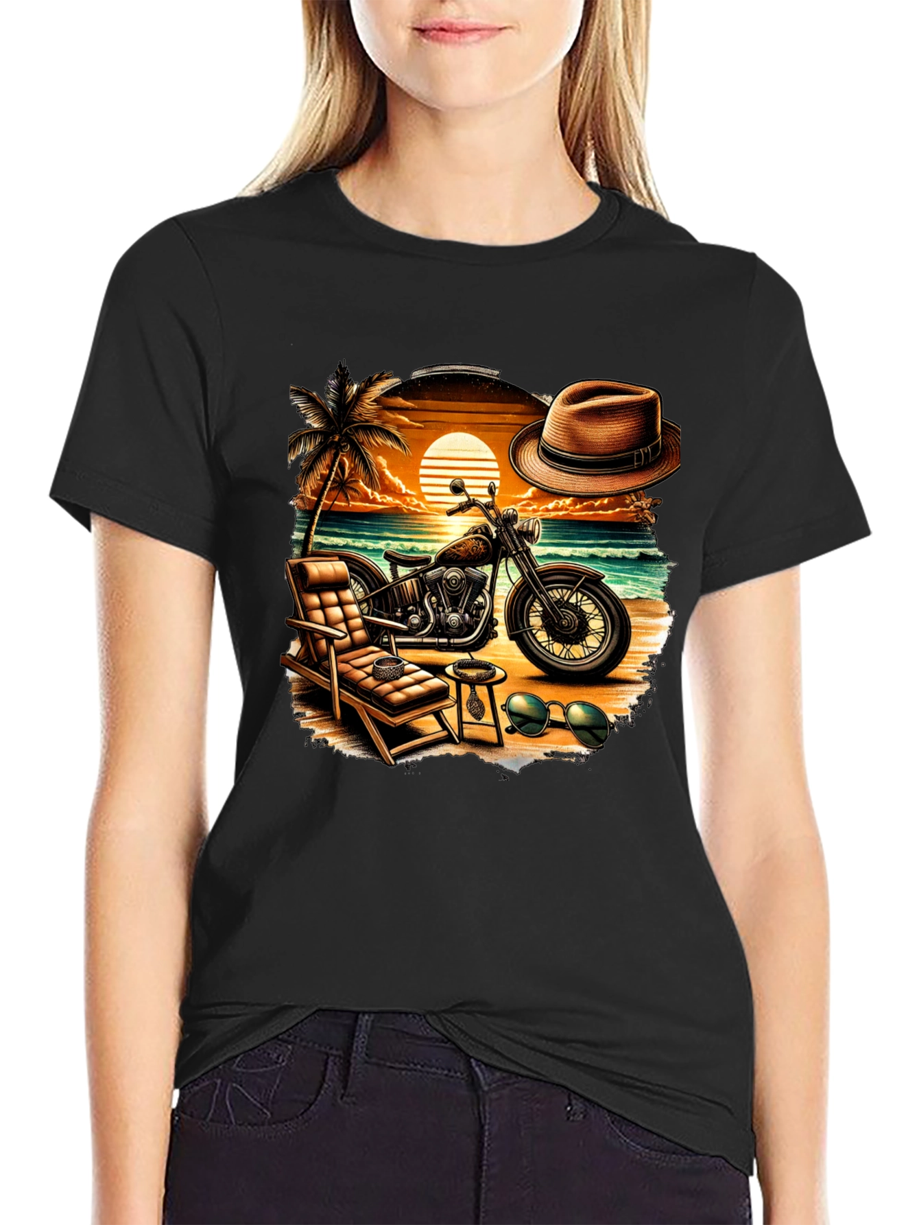 Beach Motorcycle T-Shirt