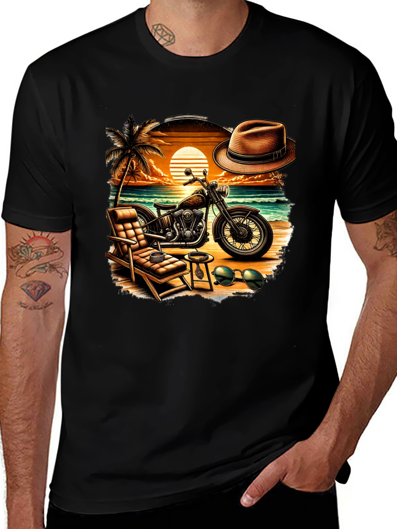Beach Motorcycle T-Shirt