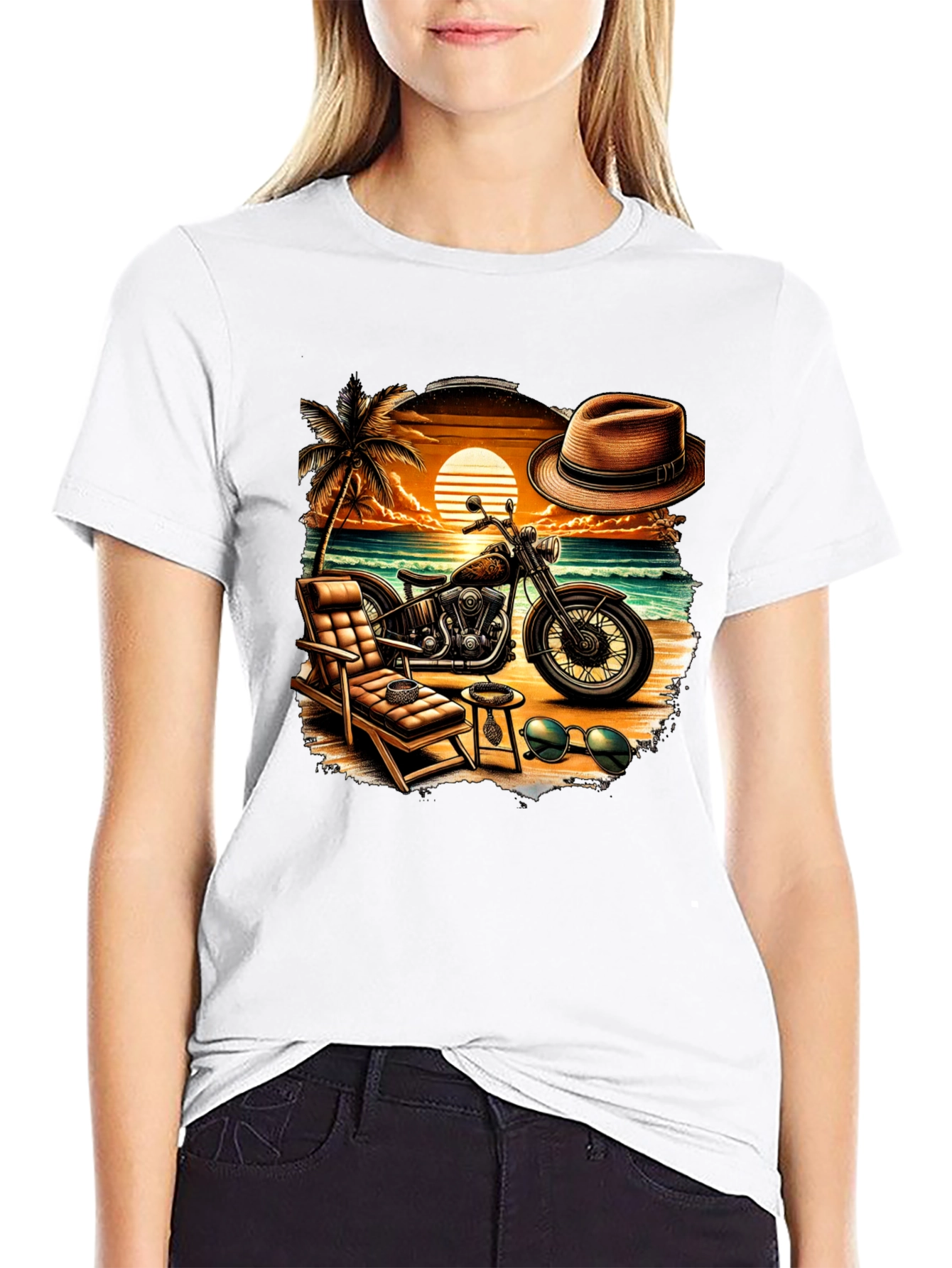 Beach Motorcycle T-Shirt