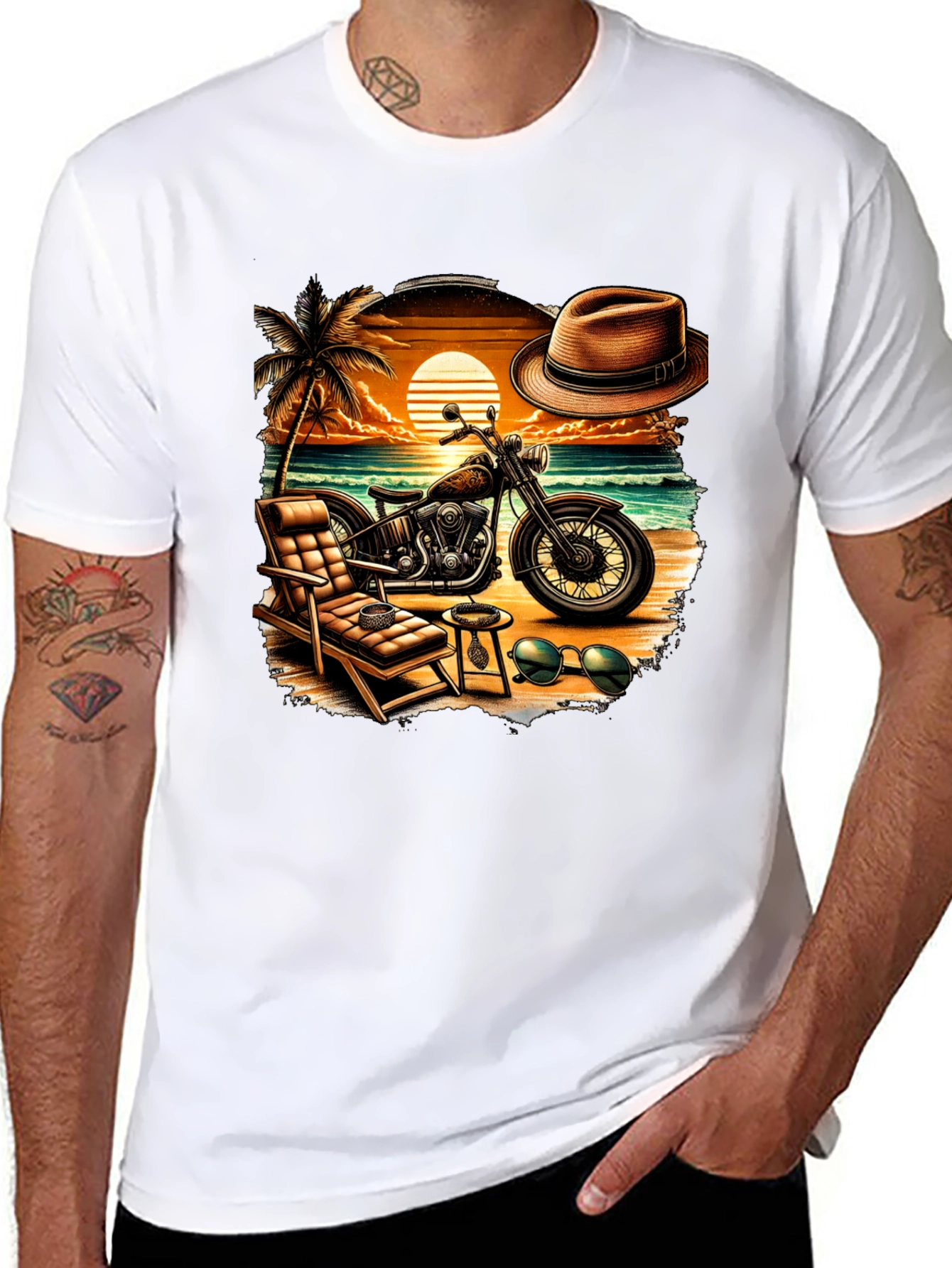 Beach Motorcycle T-Shirt