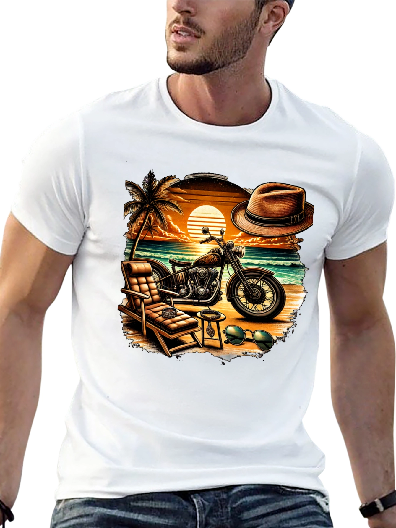 Beach Motorcycle T-Shirt