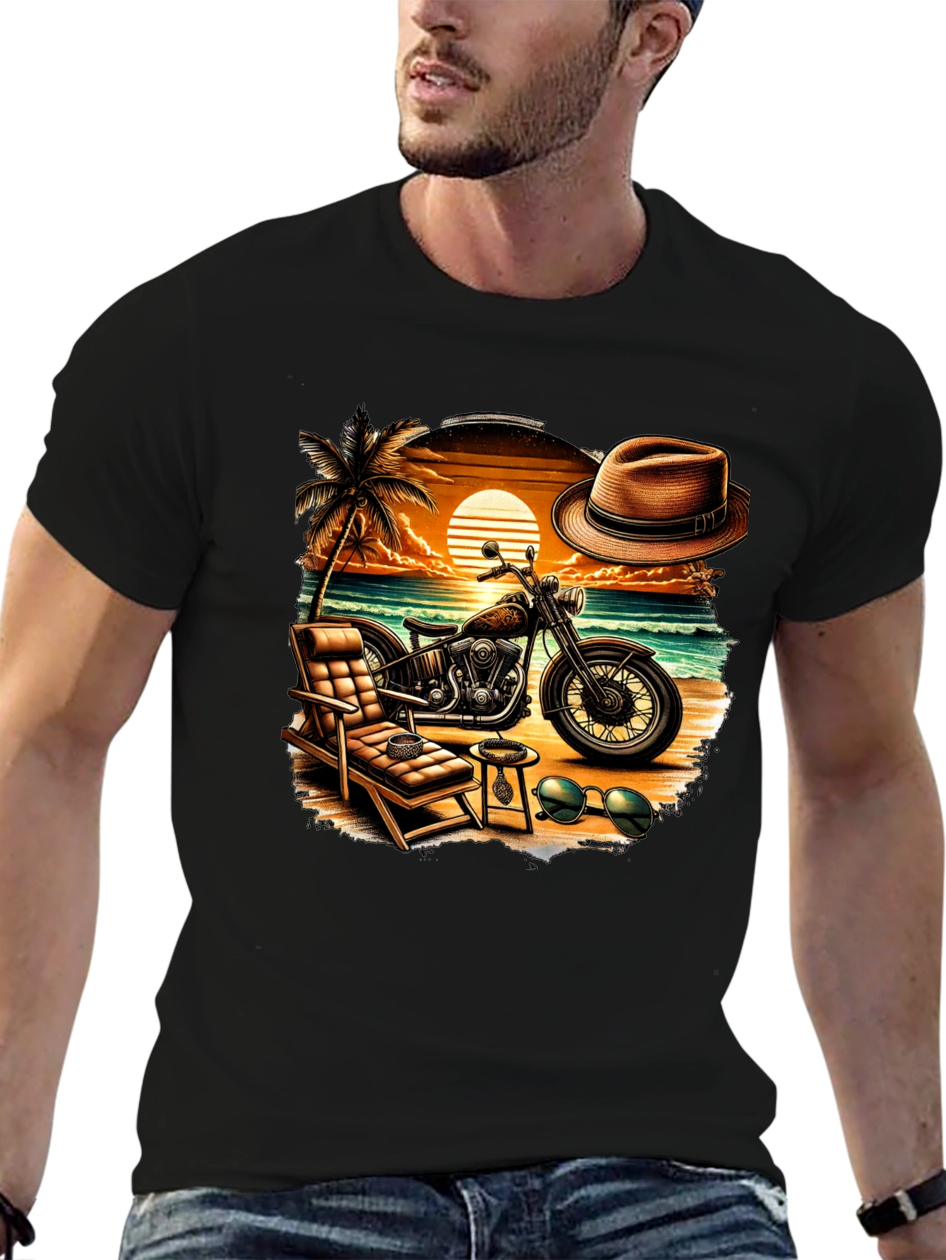 Beach Motorcycle T-Shirt