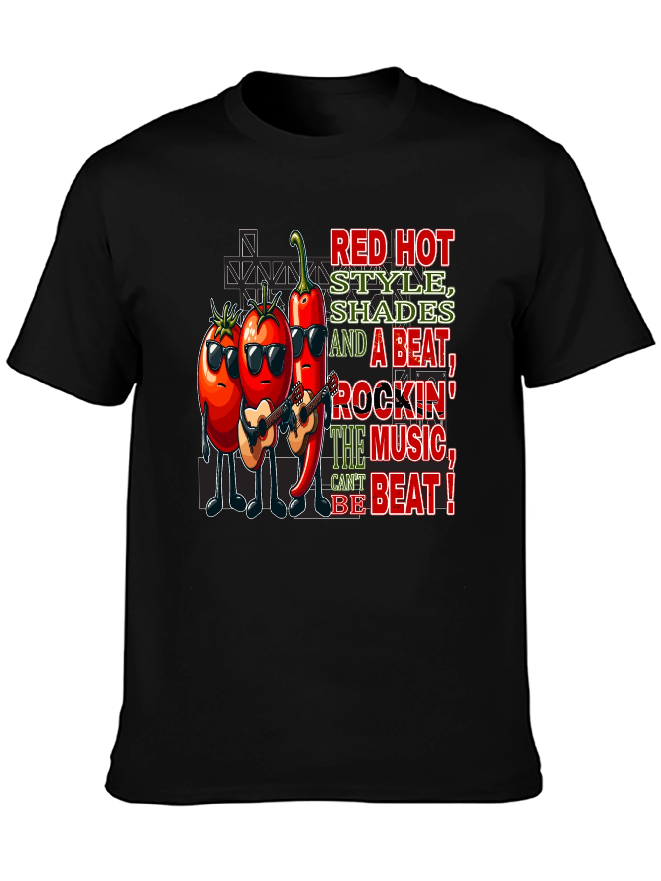 Red Hot Style Graphic T-Shirt - Music Lover Tee