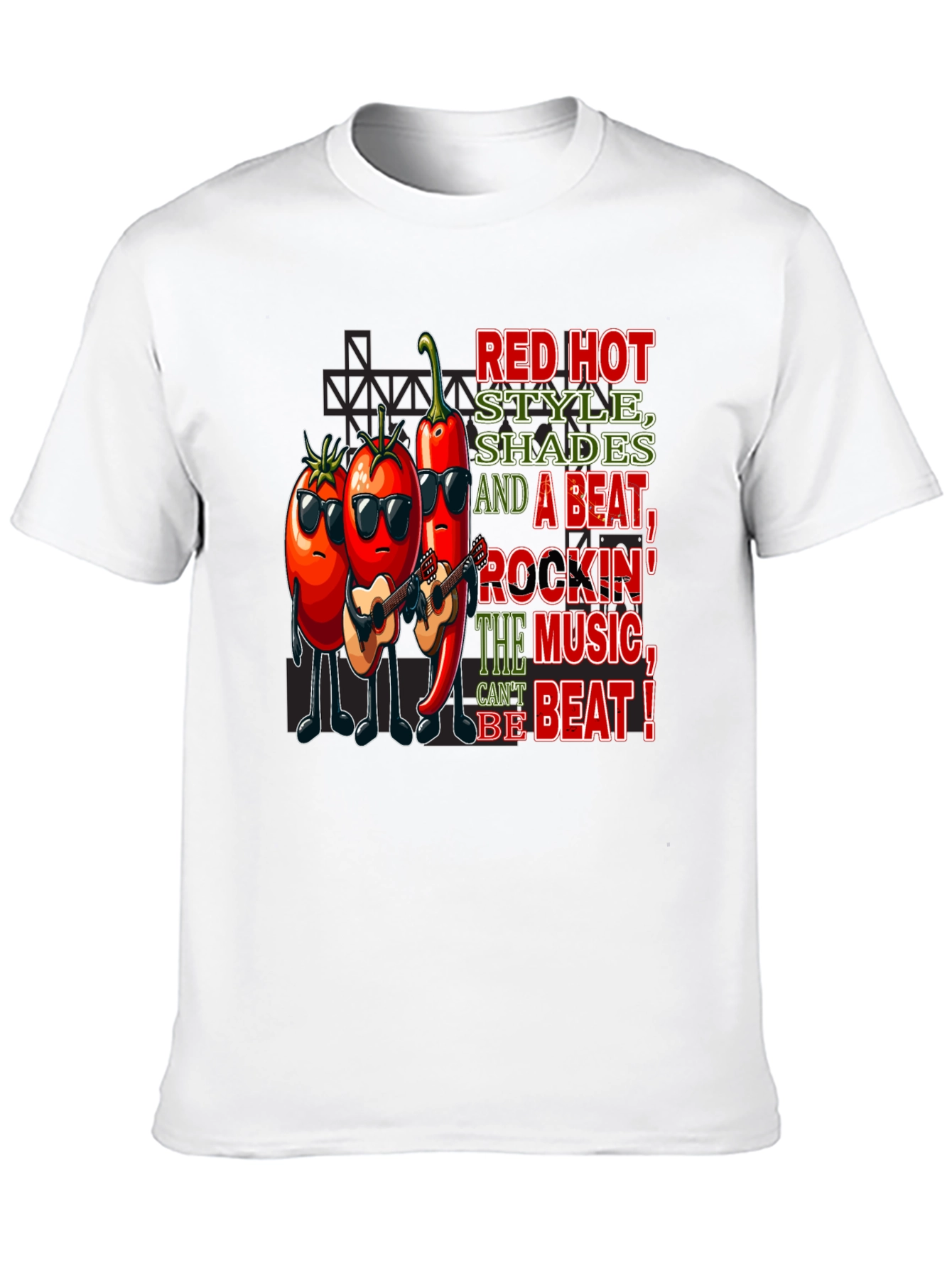Red Hot Style Graphic T-Shirt - Music Lover Tee