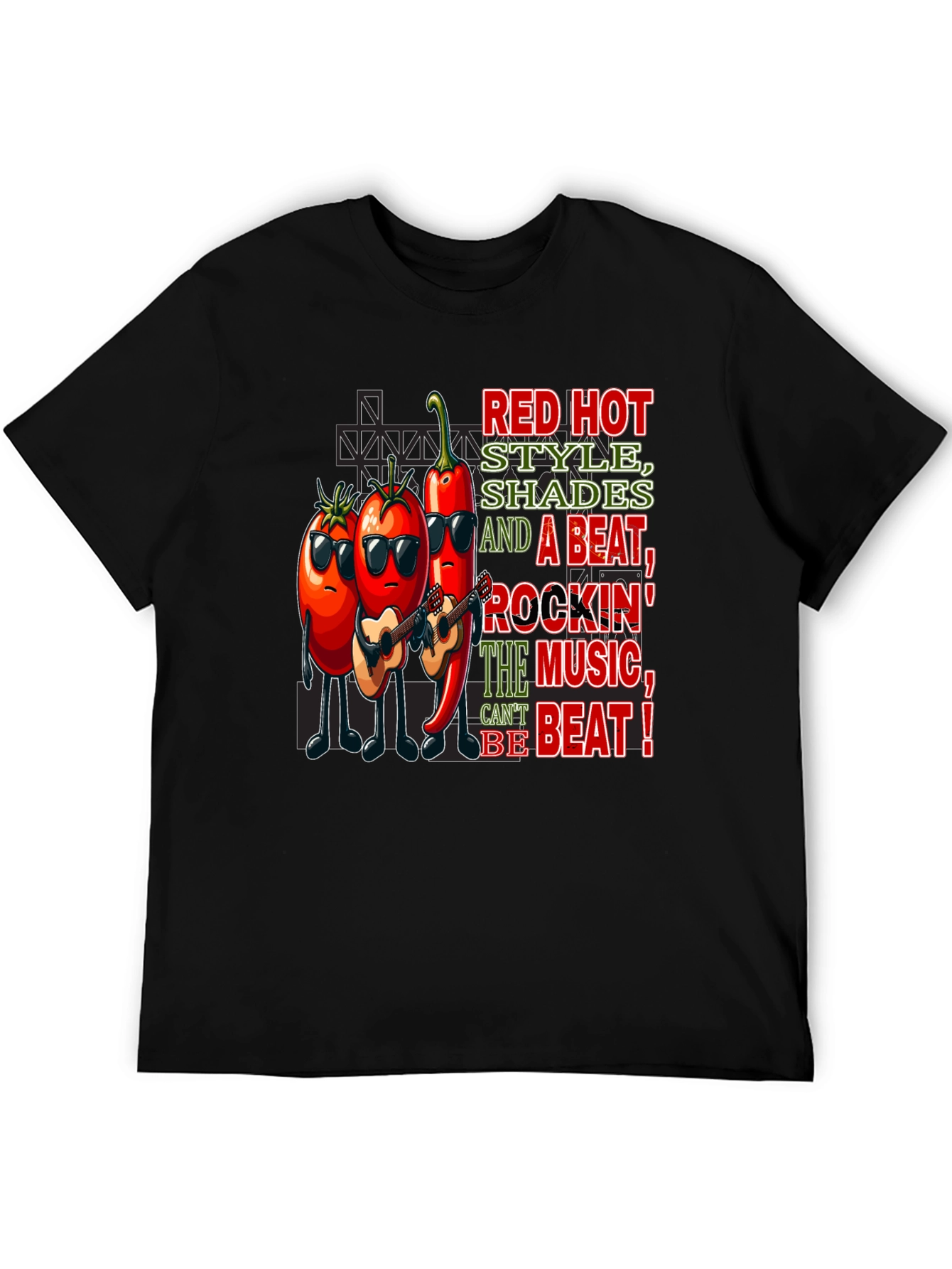 Red Hot Style Graphic T-Shirt - Music Lover Tee
