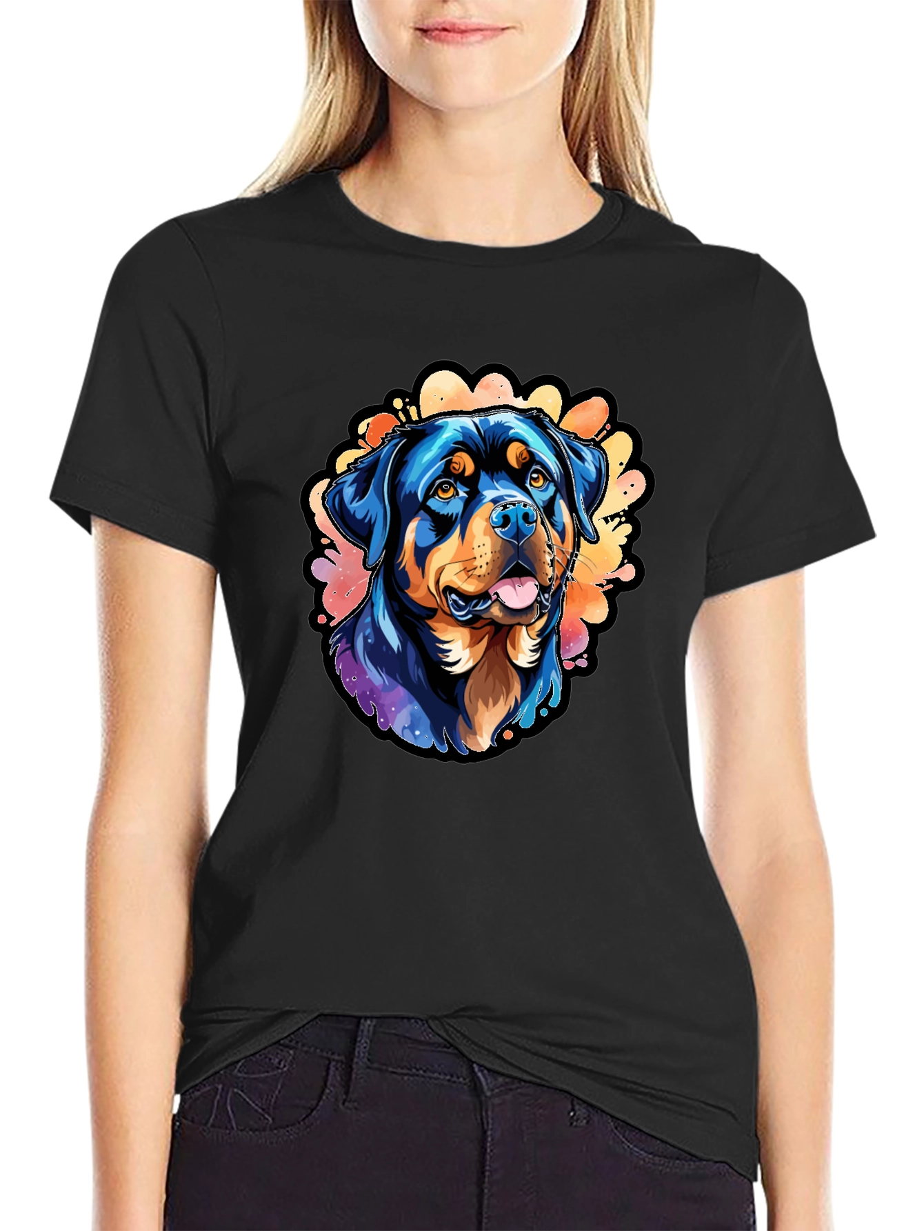 Rottweiler Dog Graphic T-Shirt - Stylish Animal Tee