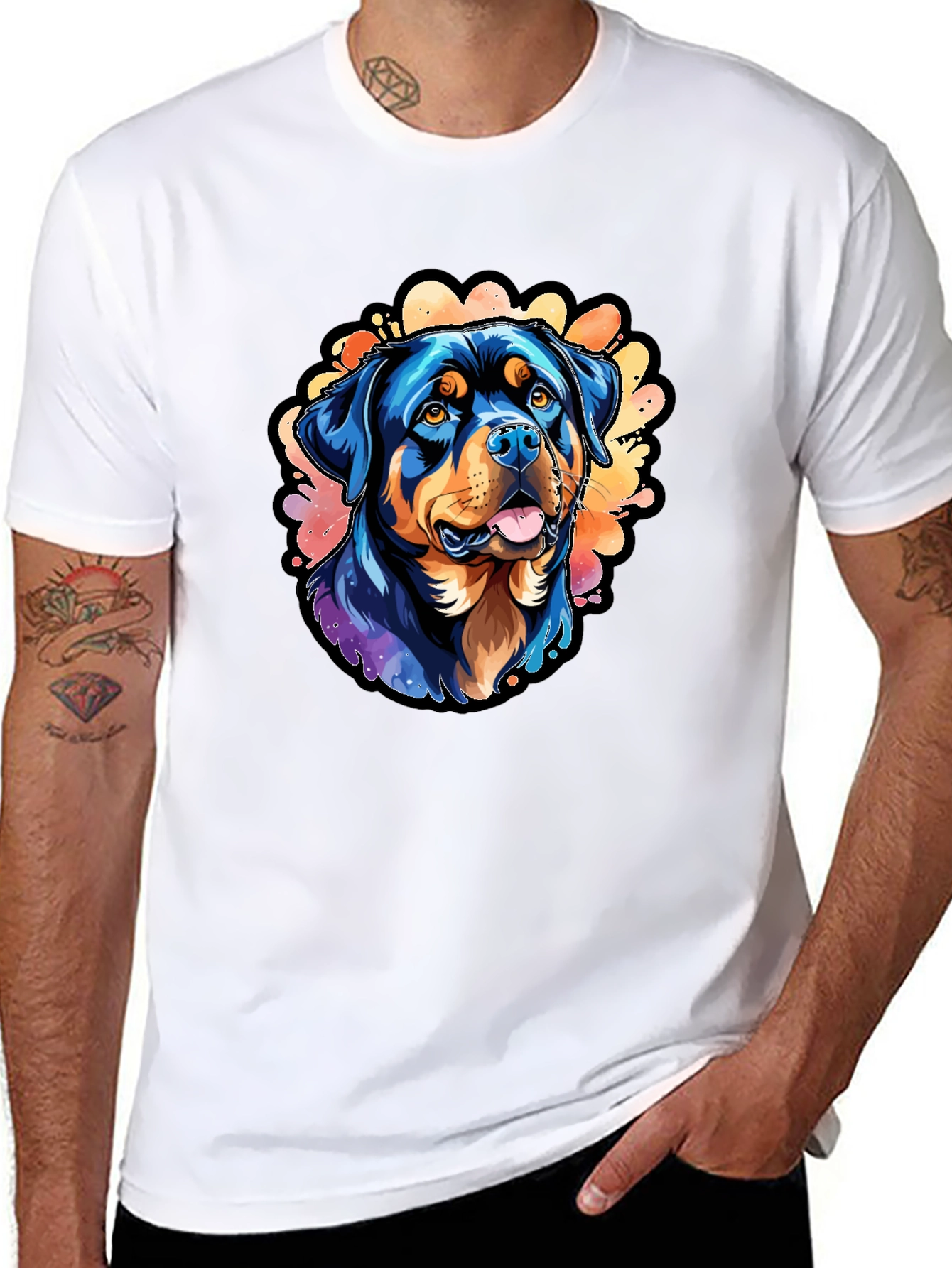 Rottweiler Dog Graphic T-Shirt - Stylish Animal Tee