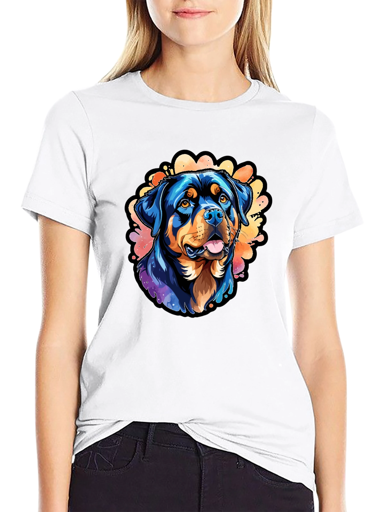 Rottweiler Dog Graphic T-Shirt - Stylish Animal Tee