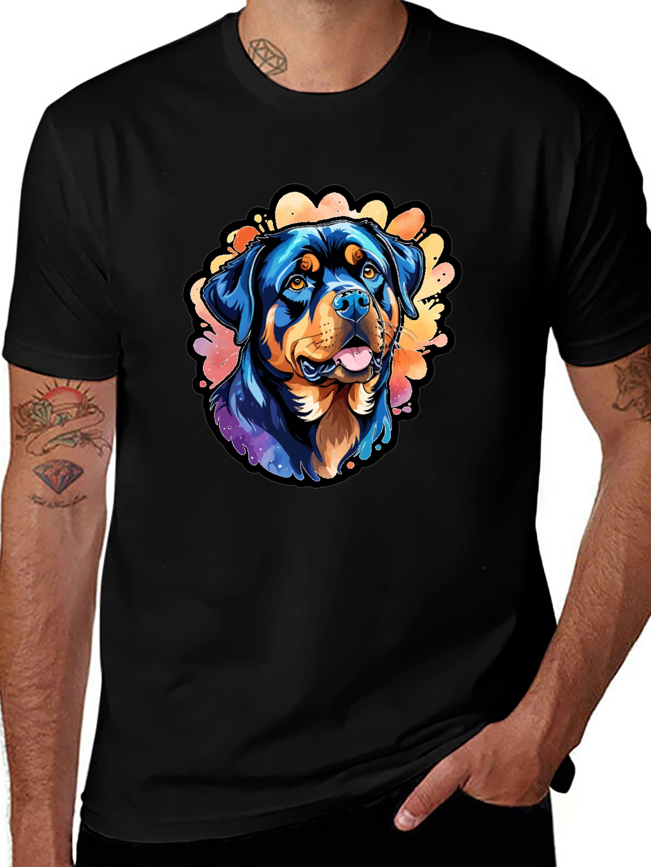 Rottweiler Dog Graphic T-Shirt - Stylish Animal Tee